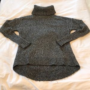 Ann Taylor turtleneck - black and grey
